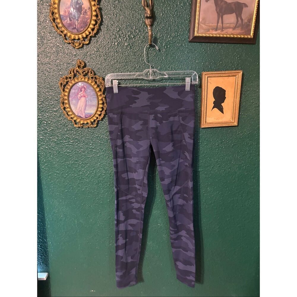 Sweaty Betty 27” Power Camo Blue Leggings Sz Small